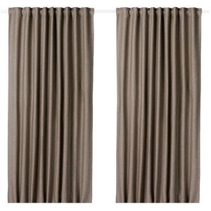 VILBORG
Room darkening curtains, 1 pair, dark gray-beige, 57x98 " NEW OPEN BOX